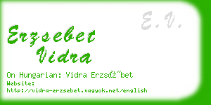 erzsebet vidra business card